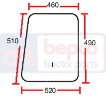 UPPER GLASS DOOR FIXED , Massey Ferguson, Body parts, cab accessories, seats, Glazing industry, Glass, , UPPER GLASS DOOR FIXED , 30/4051-2T, , 0.00 kg