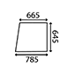 SIDE GLASS LEFT         , Massey Ferguson, 2600 - 2640