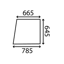 SIDE GLASS LEFT , Massey Ferguson, 2700 - 2805, Body parts, cab accessories, seats, Glazing industry, Glass, 1634972M1, 3380127M1, , SIDE GLASS LEFT , 30/4052-1, 1634972M1, 3380127M1, , 6.85 kg