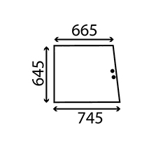 SIDE GLASS LEFT , Massey Ferguson, Body parts, cab accessories, seats, Glazing industry, Glass, 1634973M1, 33800125M1, 3380125M2, , SIDE GLASS LEFT , 30/4053-1, 1634973M1, 33800125M1, 3380125M2, , 7.04 kg