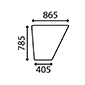 SIDE GLASS RIGHT         , Massey Ferguson, 2600 - 2680