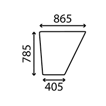 SIDE GLASS RIGHT , Massey Ferguson, Body parts, cab accessories, seats, Glazing industry, Glass, 3380271M1, , SIDE GLASS RIGHT , 30/4054-1, 3380271M1, , 7.50 kg