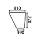 SIDE GLASS RIGHT         , Massey Ferguson, 2600 - 2640