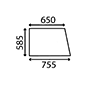 SIDE GLASS LEFT & RIGHT         , Massey Ferguson, 2700 - 2705