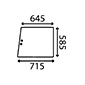 SIDE GLASS LEFT & RIGHT         , Massey Ferguson, 2700 - 2805