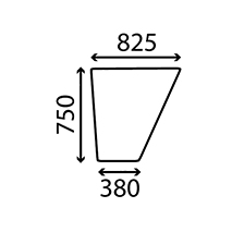 SIDE GLASS LEFT , Massey Ferguson, Body parts, cab accessories, seats, Glazing industry, Glass, 1627752M1, , SIDE GLASS LEFT , 30/4057-2, 1627752M1, , 8.00 kg