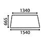 SIDE GLASS RIGHT         , Massey Ferguson, 2600 - 2680