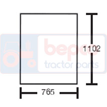 REAR GLASS , JCB, Body parts, cab accessories, seats, Glazing industry, Glass, 82730120, , REAR GLASS , 45/4064-1T, 82730120, , 0.00 kg