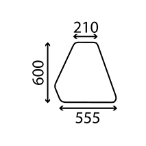 CAB GLASS, Fiat, Virsbūves daļas, kabīne, sēdekļi, Stiklojums, Stikls, 5120155, 5120156, 5120190, , CAB GLASS, 23/4065-2, 5120155, 5120156, 5120190, , 4.10 kg