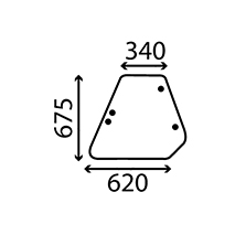 SIDE GLASS RIGHT, Fiat, Virsbūves daļas, kabīne, sēdekļi, Stiklojums, Stikls, 5124412, , SIDE GLASS RIGHT, 23/4066-3, 5124412, , 4.80 kg