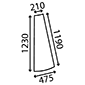 LOWER CORNER GLASS LH         , JCB, CX - 3CX project 8