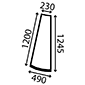 LOWER CORNER GLASS LH         , JCB, CX - 3CX project 8