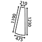 LOWER CORNER GLASS RH         , JCB, CX - 3CX project 8