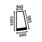 REAR CORNER GLASS RIGHT         , JCB, Fastrac - Fastrac 2135