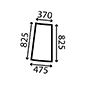 REAR CORNER GLASS RIGHT , JCB, Body parts, cab accessories, seats, Glazing industry, Glass