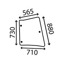 REAR CORNER GLASS RIGHT , Renault / Claas, Body parts, cab accessories, seats, Glazing industry, Glass, 7700045840, 7700048327, , REAR CORNER GLASS RIGHT , 28/4069-5, 7700045840, 7700048327, , 9.00 kg