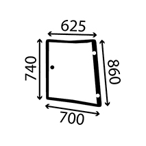 CORNER REAR GLASS LEFT , 30/4069-7, 3902130M1, , 9.00 kg