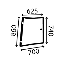 CORNER REAR GLASS RIGHT , 30/4069-8, 3902131M1, , 9.00 kg