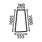 REAR CORNER GLASS LEFT         , JCB, Fastrac - Fastrac 1135