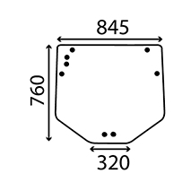 REAR GLASS, New Holland, Virsbūves daļas, kabīne, sēdekļi, Stiklojums, Stikls, 44910055, , REAR GLASS, 54/4070-112, 44910055, , 7.00 kg