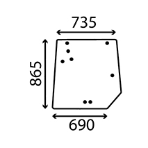 REAR GLASS , Massey Ferguson, 5400 - 5460, Body parts, cab accessories, seats, Glazing industry, Glass, 4272760M1, , REAR GLASS , 30/4070-126T, 4272760M1, , 9.00 kg