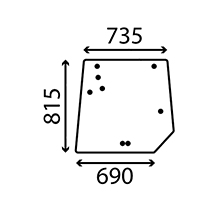 REAR GLASS , Massey Ferguson, 5400 - 5460, Body parts, cab accessories, seats, Glazing industry, Glass, 4272761M1, , REAR GLASS , 30/4070-127T, 4272761M1, , 9.00 kg