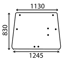 REAR GLASS , John Deere, 50 - 2250F, Body parts, cab accessories, seats, Glazing industry, Glass, AL70847, L57978, L57979, , REAR GLASS , 26/4071-10, AL70847, L57978, L57979, , 16.80 kg