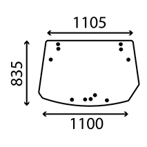 REAR WINDOW , Massey Ferguson, Body parts, cab accessories, seats, Glazing industry, Glass, 3665887M1, , REAR WINDOW , 31/4071-112, 3665887M1, , 14.00 kg