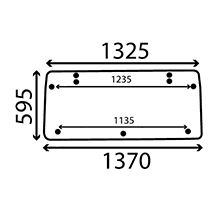 REAR GLASS , Fiat, Classique - 1280, Body parts, cab accessories, seats, Glazing industry, Glass, 5113403, 5114467, 5117689, 5121381, , REAR GLASS , 23/4071-14, 5113403, 5114467, 5117689, 5121381, , 13.90 kg