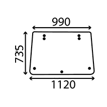 REAR GLASS , Fiat, Body parts, cab accessories, seats, Glazing industry, Glass, 5124413, , REAR GLASS , 23/4071-15, 5124413, , 13.20 kg