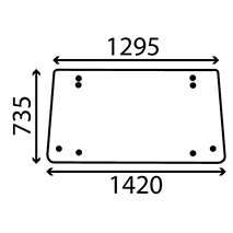 REAR GLASS , Fiat, Body parts, cab accessories, seats, Glazing industry, Glass, 5129357, , REAR GLASS , 23/4071-16, 5129357, , 17.05 kg