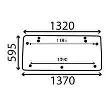 REAR GLASS , Fiat, Body parts, cab accessories, seats, Glazing industry, Glass, 5130388, , REAR GLASS , 23/4071-17, 5130388, , 12.20 kg