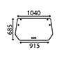 REAR GLASS         , Deutz, 07C - 6007C