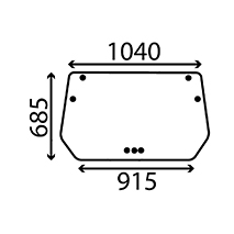 REAR GLASS , Deutz, Body parts, cab accessories, seats, Glazing industry, Glass, 04339833, 04340309, , REAR GLASS , 21/4071-24, 04339833, 04340309, , 12.90 kg