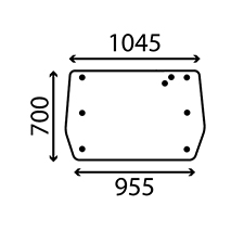 REAR GLASS , Valmet, Body parts, cab accessories, seats, Glazing industry, Glass, 33118900, , REAR GLASS , 41/4071-26, 33118900, , 4.00 kg