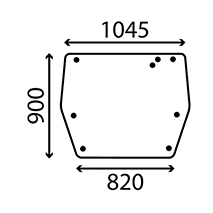 REAR GLASS , Valmet, Body parts, cab accessories, seats, Glazing industry, Glass, 30942200, , REAR GLASS , 41/4071-27, 30942200, , 13.70 kg