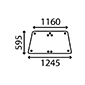 REAR GLASS , Massey Ferguson, 200 - 290, Body parts, cab accessories, seats, Glazing industry, Glass