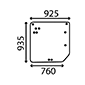 REAR GLASS         , Renault / Claas, Ares 800 - Ares 825