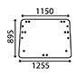 REAR GLASS         , Renault / Claas, 100 - 133-54