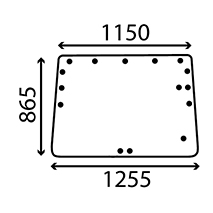 REAR GLASS , Renault / Claas, 80 - 80-12TX, Body parts, cab accessories, seats, Glazing industry, Glass, 7700017671, , REAR GLASS , 28/4071-33, 7700017671, , 14.40 kg