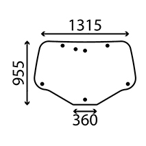 CAB GLASS UPPER REAR , Case-IH, Puma - Puma125, Body parts, cab accessories, seats, Glazing industry, Glass, 82030887, 87663400, 87744542, , CAB GLASS UPPER REAR , 25/4071-40T, 82030887, 87663400, 87744542, , 16.00 kg