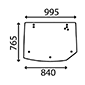 REAR GLASS         , Renault / Claas, Nectis - Nectis 237