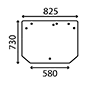 REAR GLASS         , John Deere, 5005 - 5215