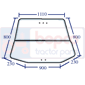 LOWER & UPPER REAR GLASS         , Ford, TW - TW5