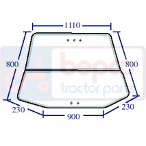 LOWER & UPPER REAR GLASS , New Holland, Body parts, cab accessories, seats, Glazing industry, Glass, 83910336, D6NN94422A12H, , LOWER & UPPER REAR GLASS , 24/4071-5, 83910336, D6NN94422A12H, , 17.10 kg