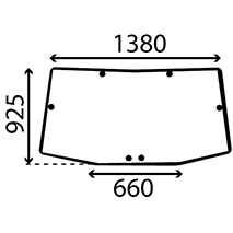 REAR GLASS , John Deere, 8010 - 8210T, Body parts, cab accessories, seats, Glazing industry, Glass, R131208, , REAR GLASS , 26/4071-55T, R131208, , 14.00 kg