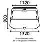 LOWER & UPPER REAR GLASS         , Ford, 10 - 7710