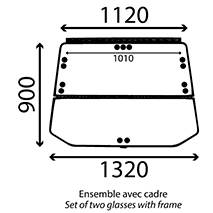 LOWER & UPPER REAR GLASS , Ford, Body parts, cab accessories, seats, Glazing industry, Glass, 83910338, D6NN94422A12J, , LOWER & UPPER REAR GLASS , 24/4071-5T, 83910338, D6NN94422A12J, , 16.54 kg