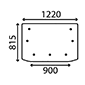 GLASS UPPER REAR FIXED         , Same, Laser - Laser 130