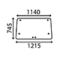 GLASS UPPER REAR FIXED         , Renault / Claas, 90 - 90-32M